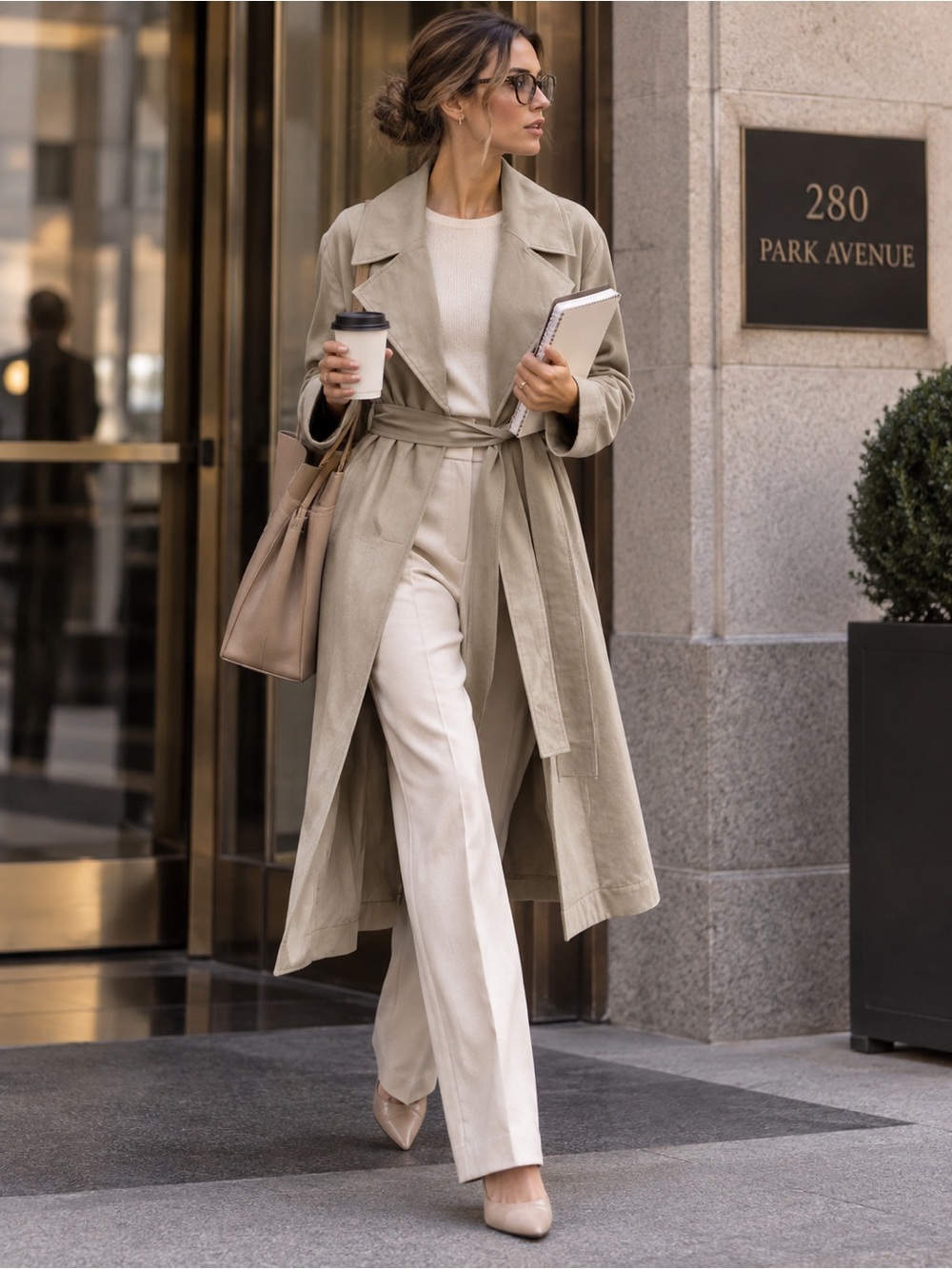 Banana Republic Light Beige Trench Coat with Belt
